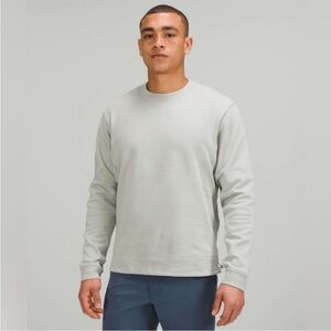 Lululemon French Terry Oversized Long Sleeve Light Gray Crewneck Sweatshirt Med